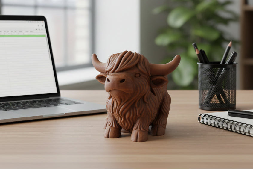 Highland Cow Pen Holder