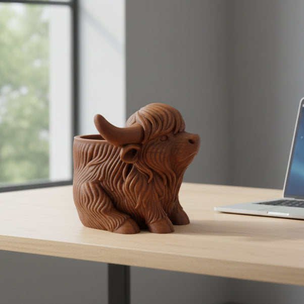 Highland Cow Pen Holder