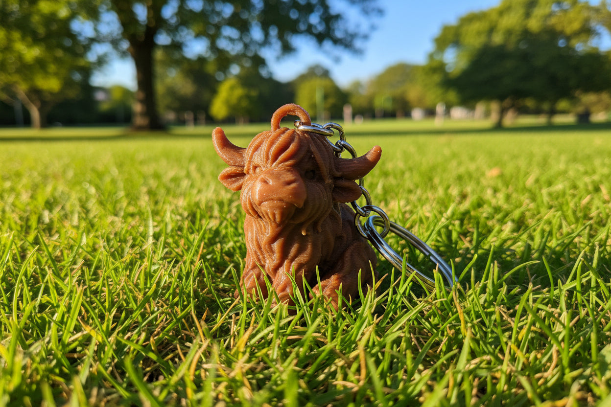 Highland Cow Keychain