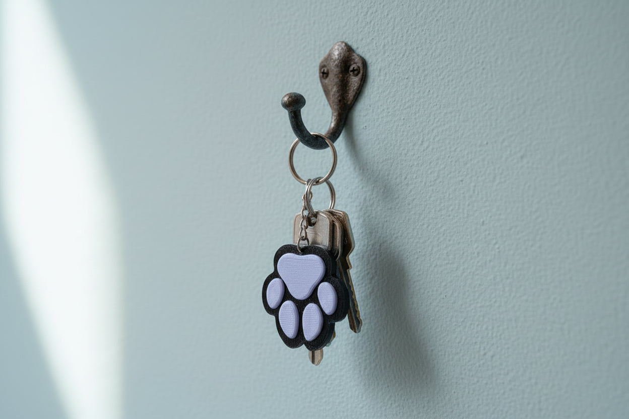 Paw Print Keychain