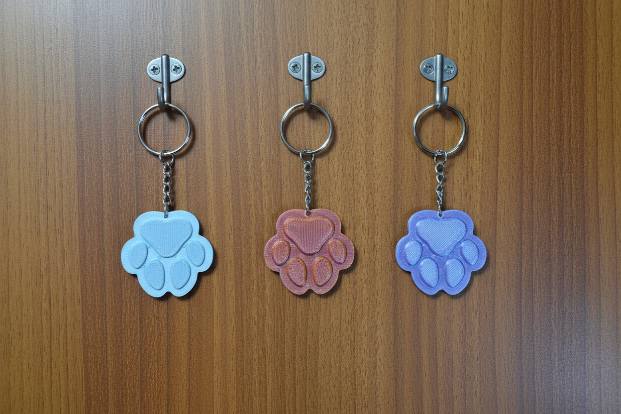 Paw Print Keychain