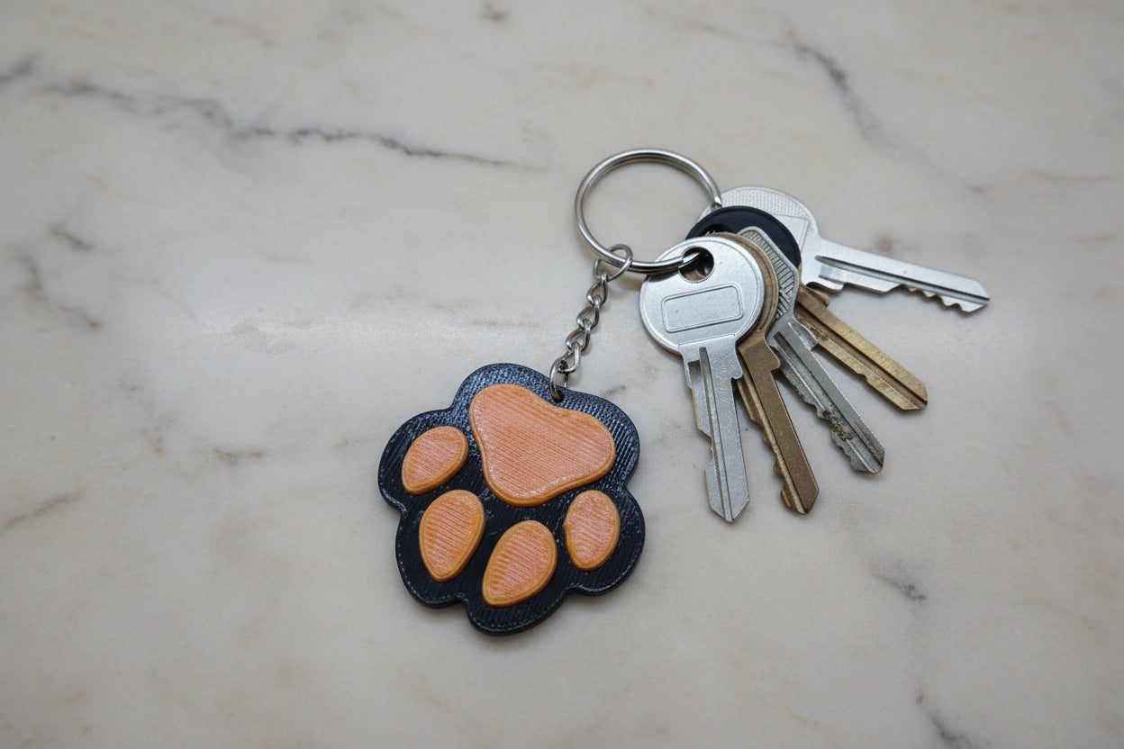Paw Print Keychain