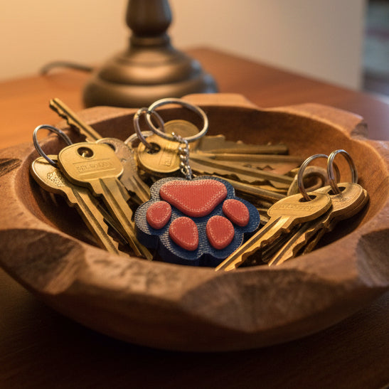 Paw Print Keychain