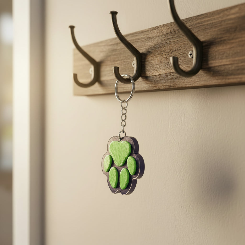 Paw Print Keychain